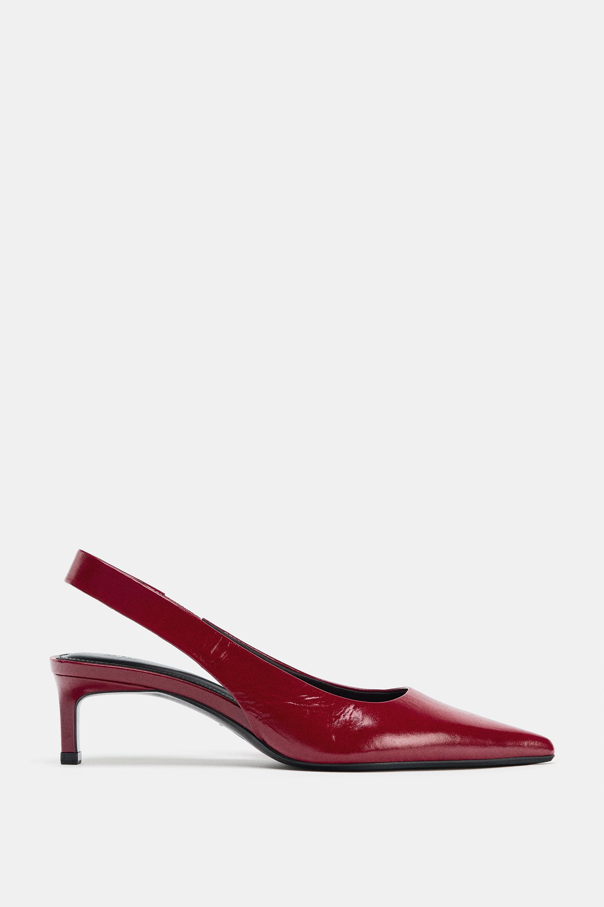 LEATHER KITTEN HEEL SHOES